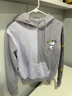 Snoopy & Woodstock Lavender Split Hoodie
